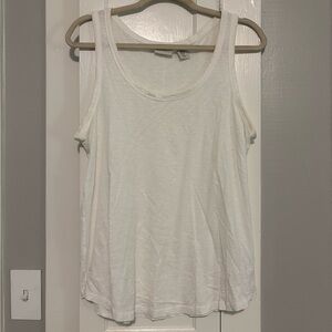 Women’s White Mercer & Madison Lightweight Pima Cotton Sleeveless Tank Top Shirt